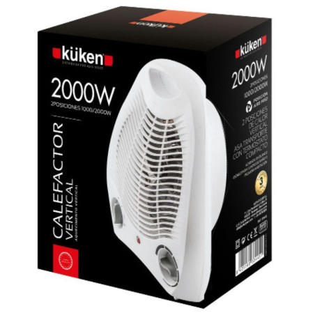 Calefactor Küken Vertical Blanco 1000/2000W
