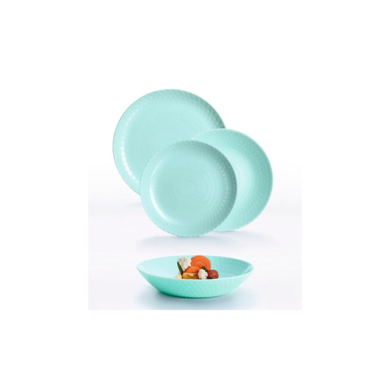 Vajilla Luminarc Opal Pampille Turquesa 18 pzas.