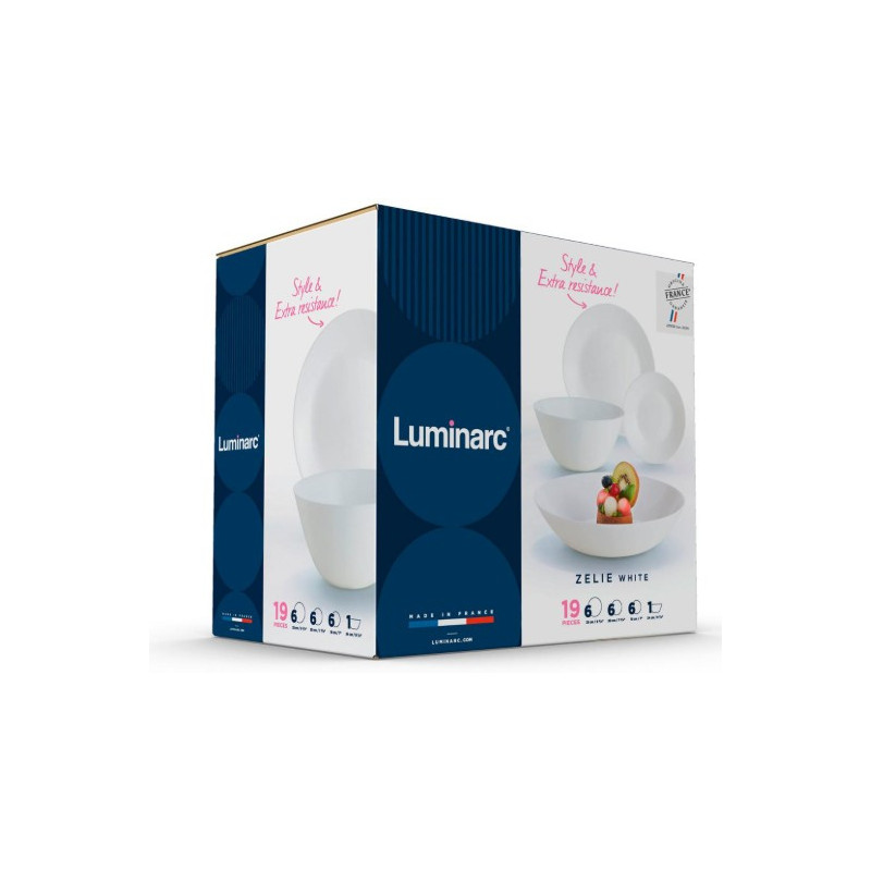Vajilla Luminarc Opal Zelie 19 pzas.
