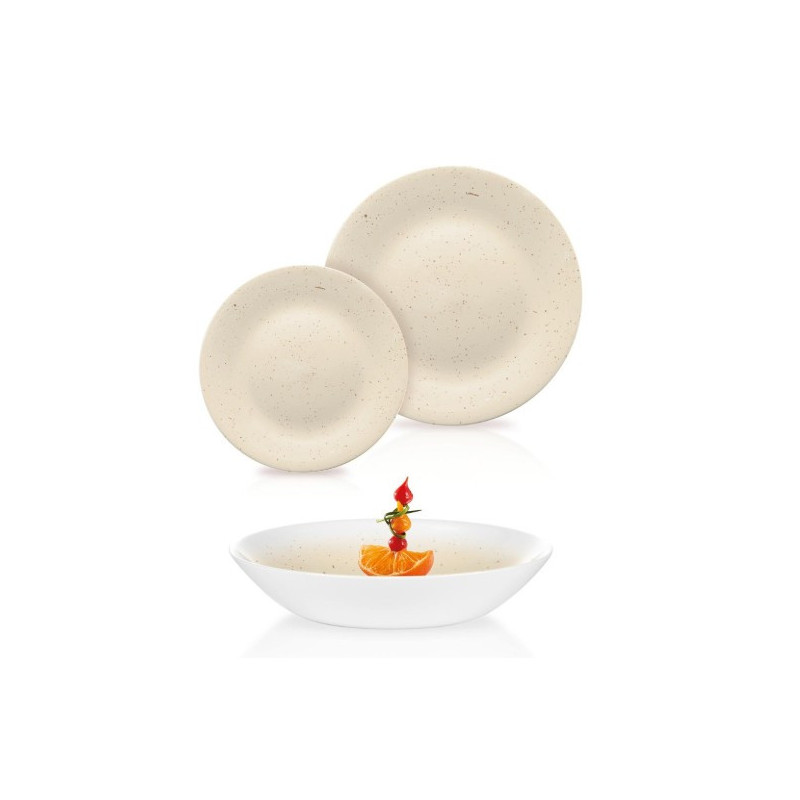 Vajilla Luminarc Opal Senda Taupe 18 pzas.