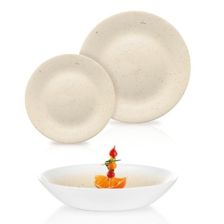 Vajilla Luminarc Opal Senda Taupe 18 pzas.