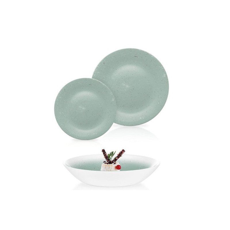 Vajilla Luminarc Opal Senda Vert 18 pzas