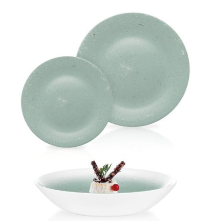 Vajilla Luminarc Opal Senda Vert 18 pzas
