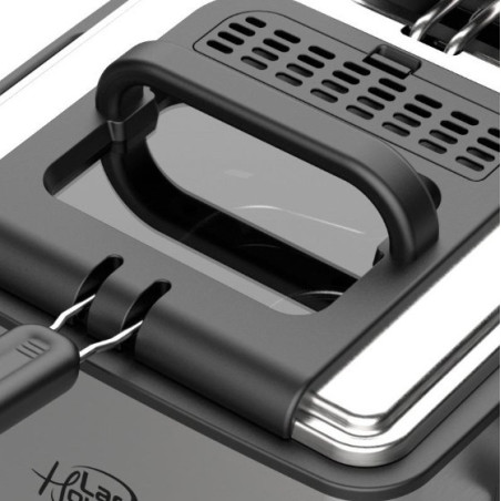 Freidora Larryhouse Inox con ventana 4.5 litros 2200 W