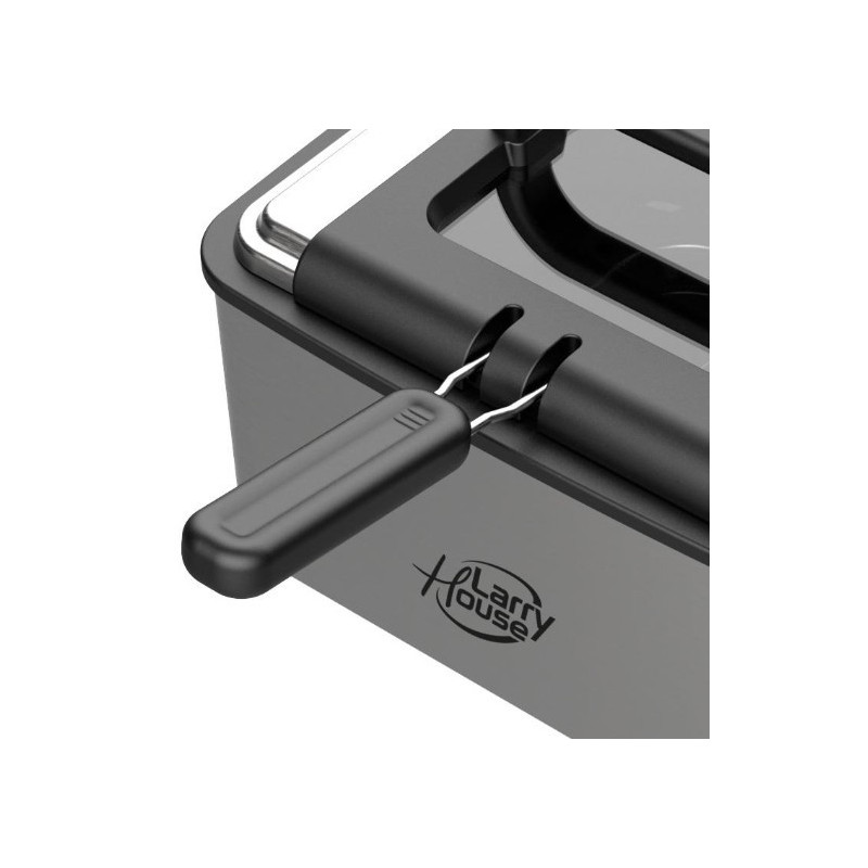 Freidora Larryhouse Inox con ventana 4.5 litros 2200 W