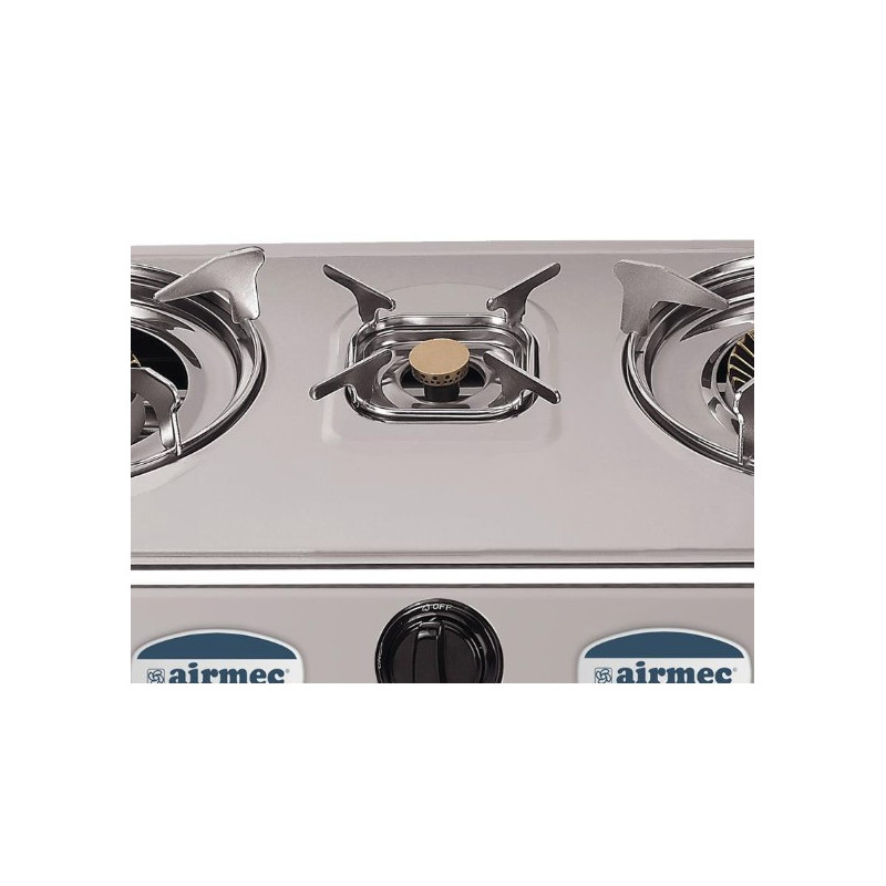 Cocina gas Airmec inox 3 fuegos
