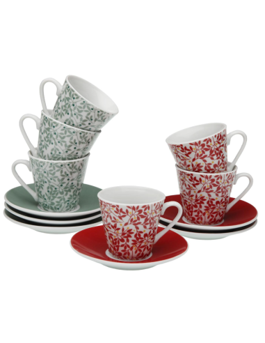 Juego 6 tazas + plato VERSA Nina
