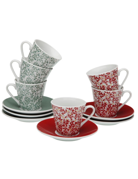 Juego 6 tazas + plato VERSA Nina