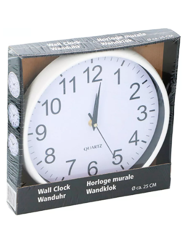 Reloj de pared ROHS 25 cms. diámetro colores