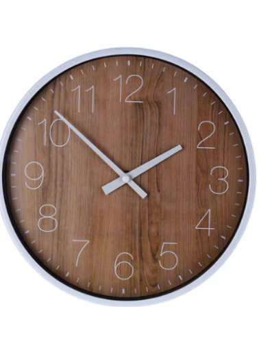 Reloj de pared SEGNALE efecto madera 25cms. diámetro