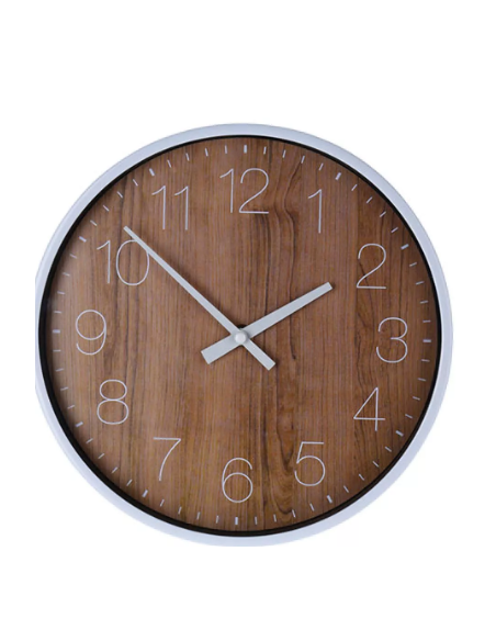 Reloj de pared SEGNALE efecto madera 25cms. diámetro
