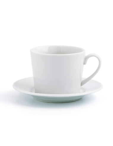 Juego 6 tazas café + plato QUID renova blanca 20CL