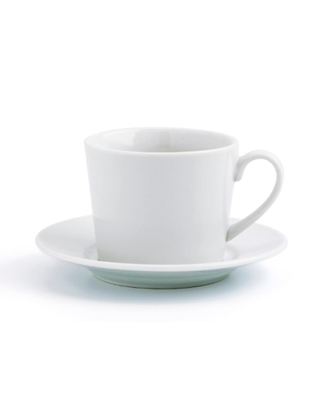 Juego 6 tazas café + plato QUID renova blanca 20CL