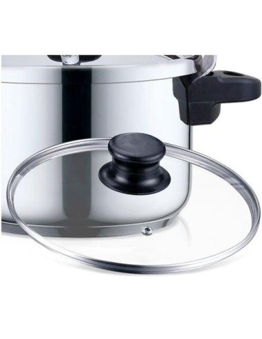Olla a presión Haeger cooker 18/10 2 en 1 tapa cristal
