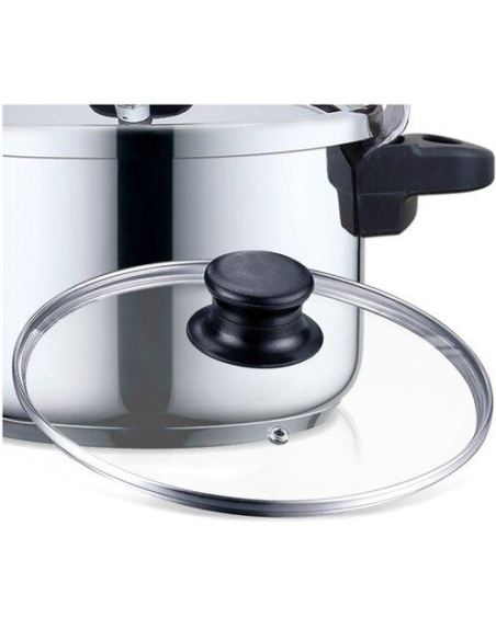Olla a presión Haeger cooker 18/10 2 en 1 tapa cristal